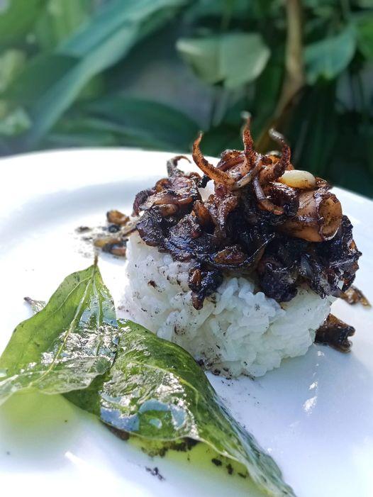 Adobong Pusit with Philippine Cinnamon Leaves